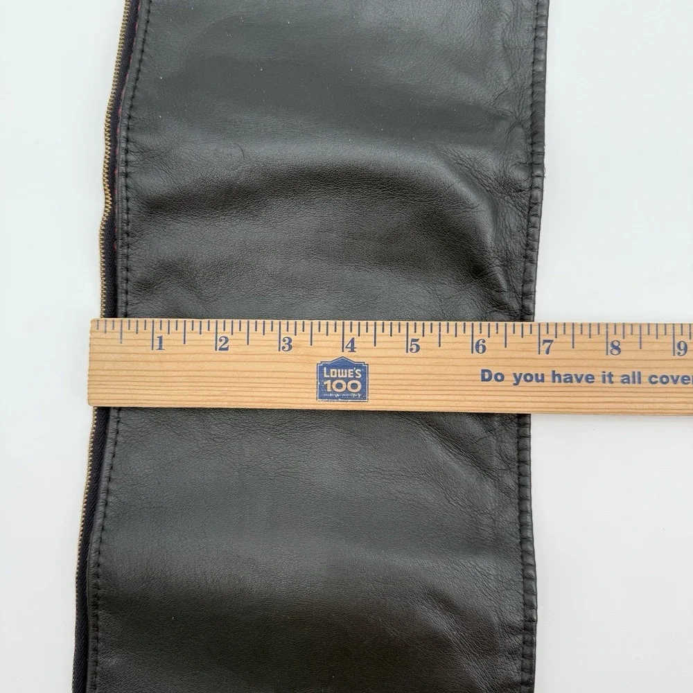 Vintage Leachman Friesen Leather Zip Men's Tie Travel Case Carrier With‎ Hanger